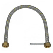 TUBO TRAVASO MANICHETTA TRECCIA METALLO GAS CENTRALINE DA 100cm FF 1-2 - UNIVERSALE