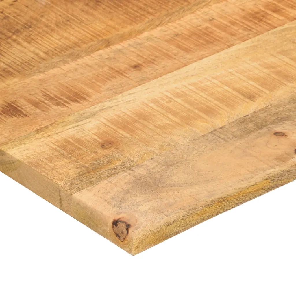 Piano Scrivania con Curva 120x60x2,5cm Massello Grezzo di Mango