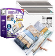 Set di sacchi per abbigliamento – 4 jumbo, 4 grandi, 4 medi, 4 piccoli, 2 sacchi a rotolo – trasporto e conservazione, riutilizzabile
