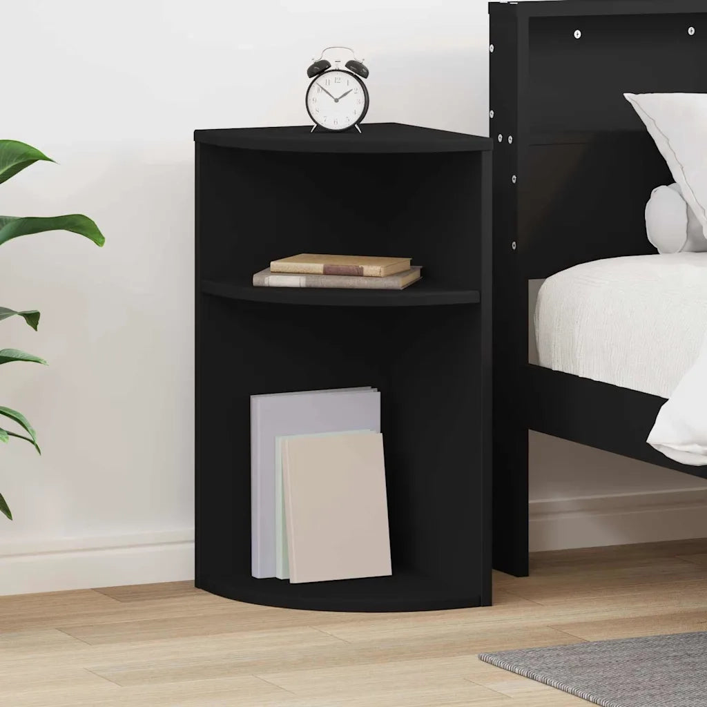 Tavolino Nero 29,6 x 29,6 x 60 cm Legno multistrato