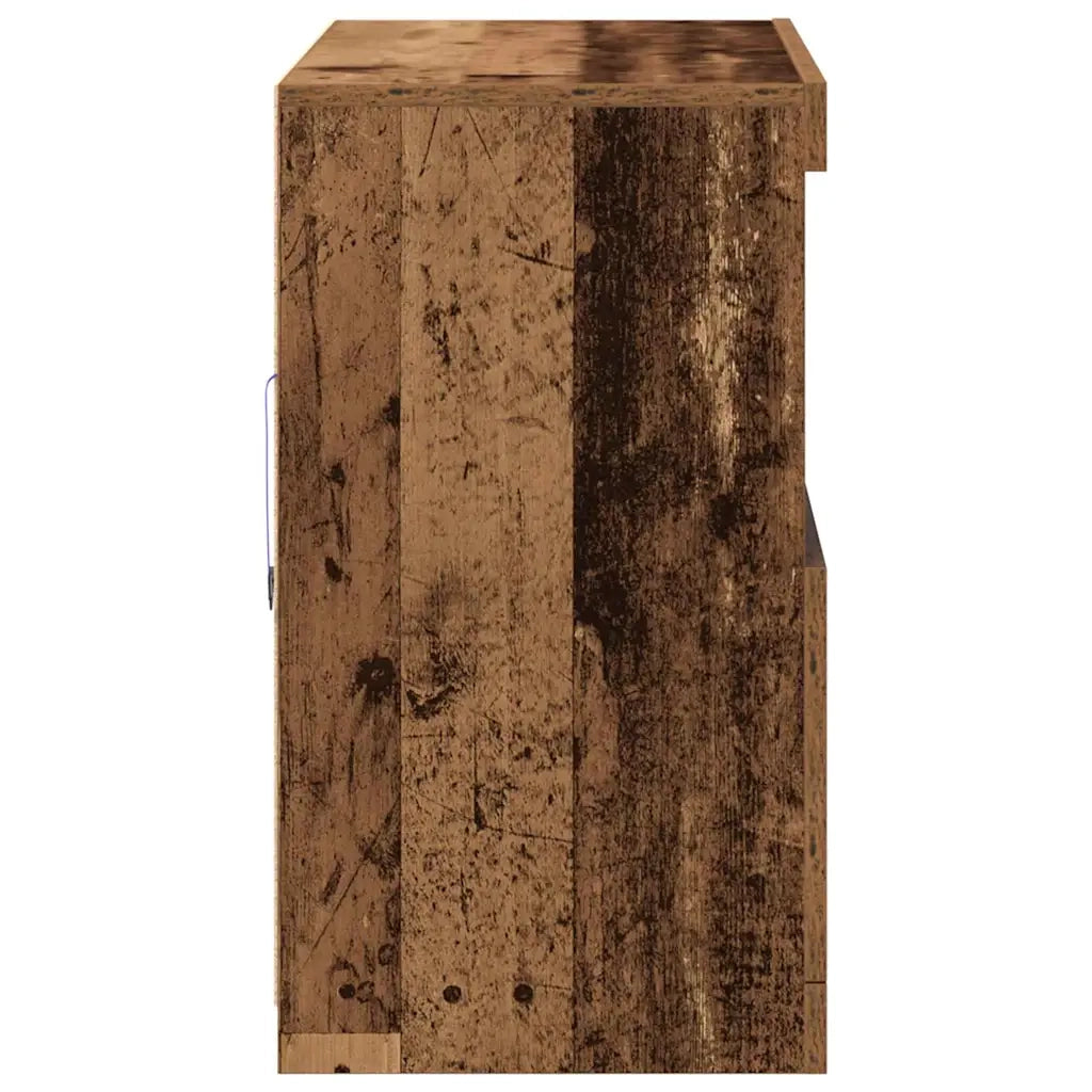 Credenza | Madia LED Marrone 81 x 37 x 66,5 cm Legno multistrato