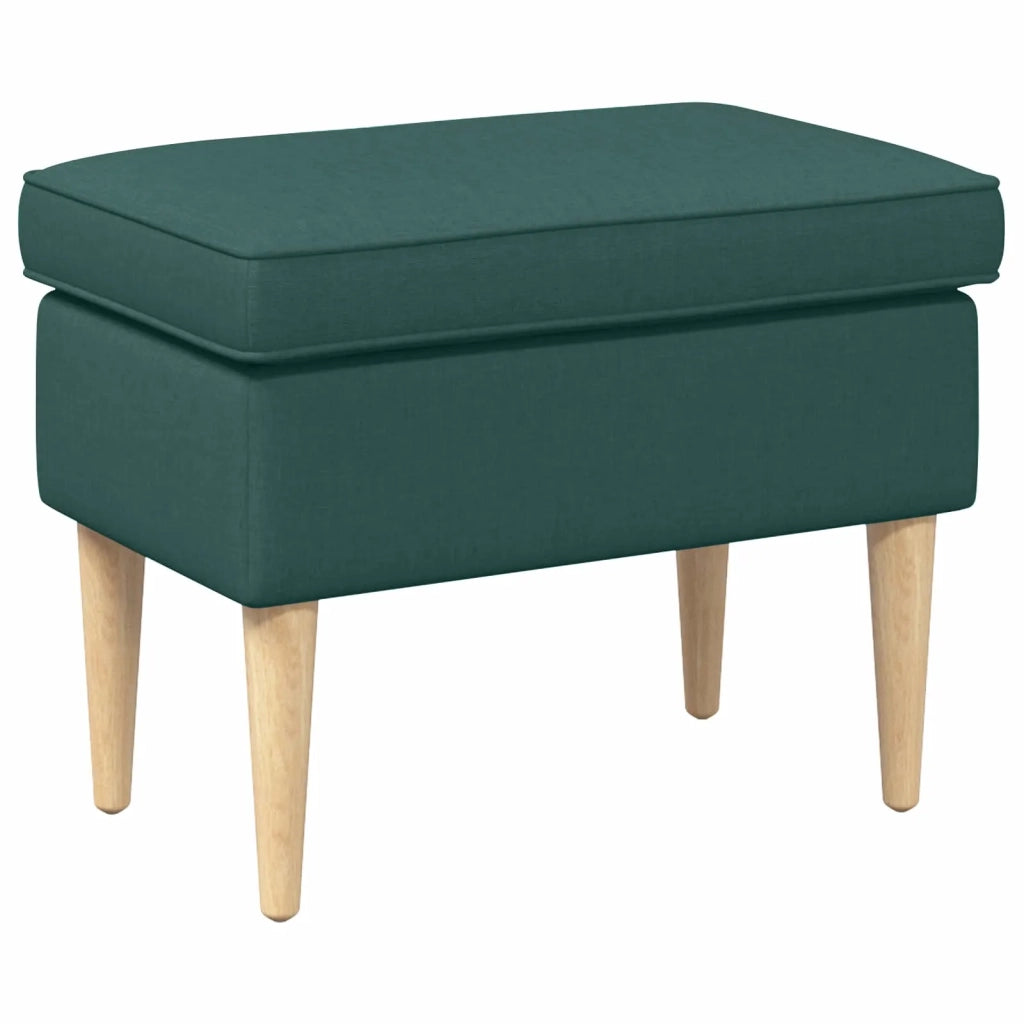 Poltrona con Ottomano 2 pz Verde Scuro Tessuto 3418804
