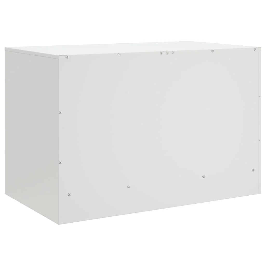 Mobile TV multimediale scaffale TV mobile TV sala da pranzo soggiorno camera da letto 67 x 39 x 44 cm acciaio bianco 02_0026142