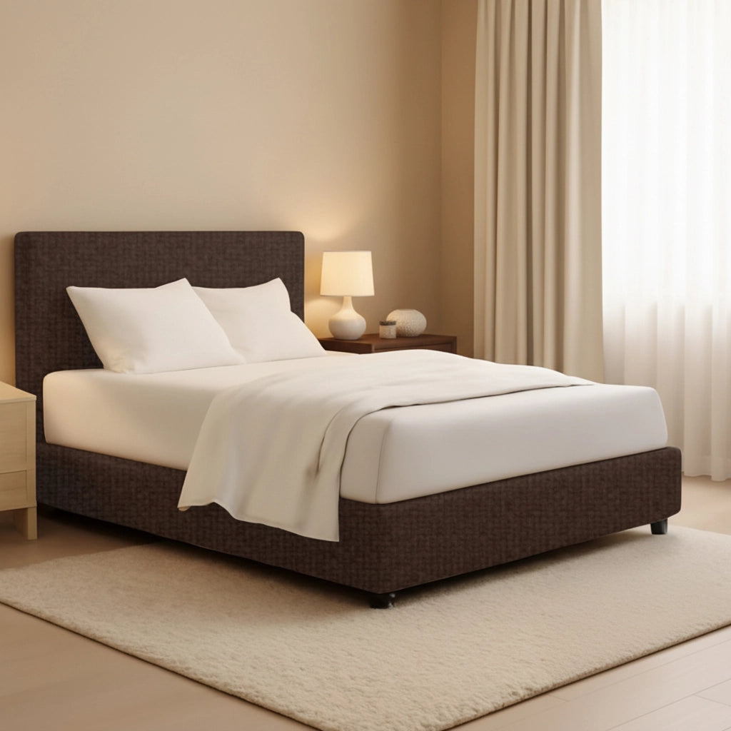 Harlow, Letto Piazza e Mezza Sfoderabile Made in Italy, Marrone