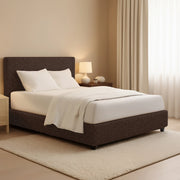 Harlow, Letto Piazza e Mezza Sfoderabile Made in Italy, Marrone