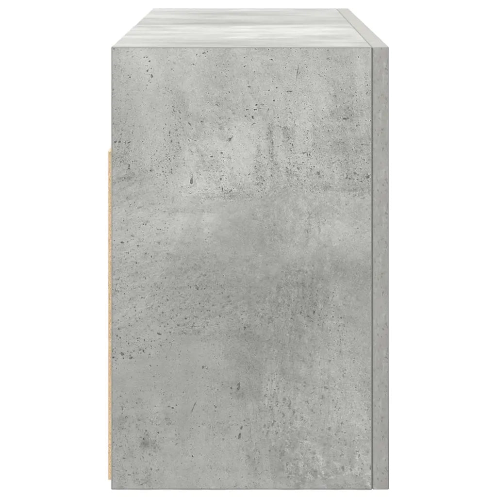 vidaXL Mobile da Bagno a Parete Grigio Cemento 80x25x40 cm Truciolato