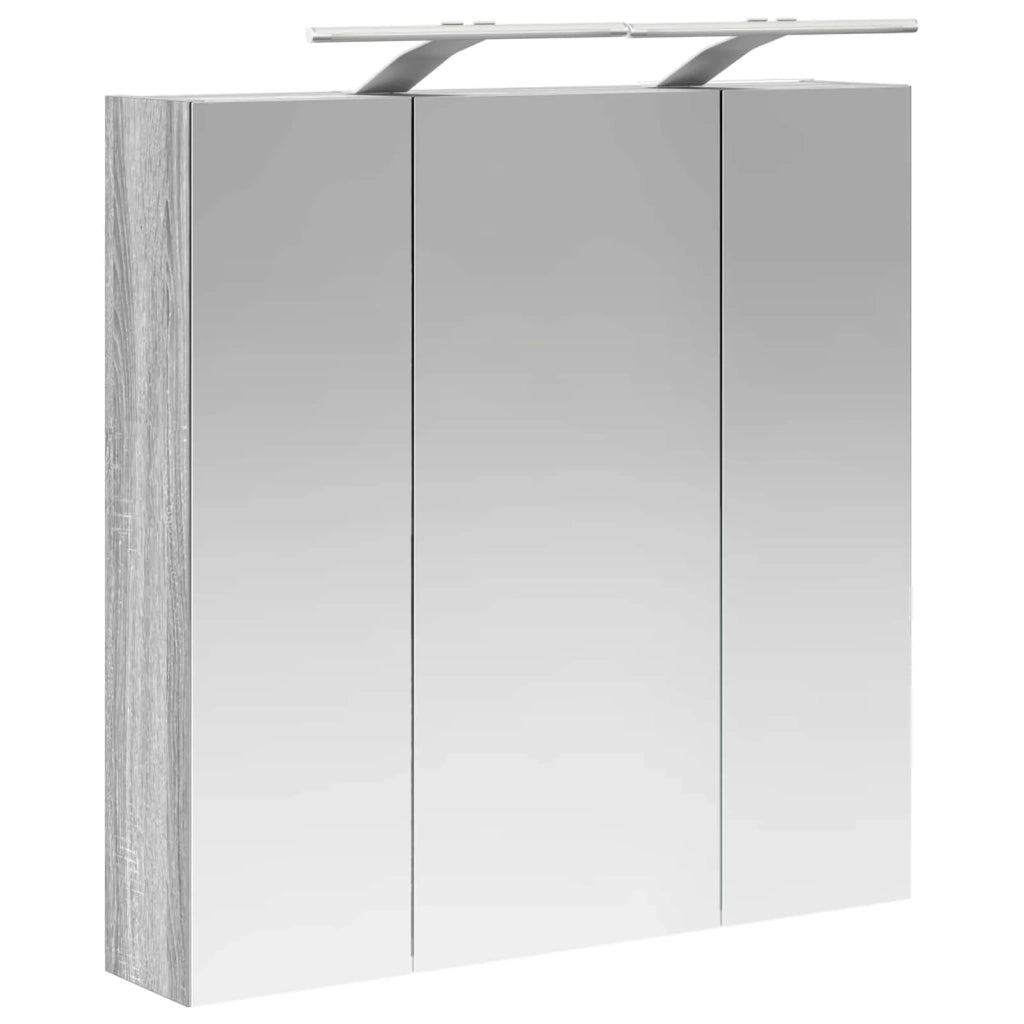 Mobiletto per specchio da bagno Grigio Sonoma 70 x 14,5 x 70 cm 889100