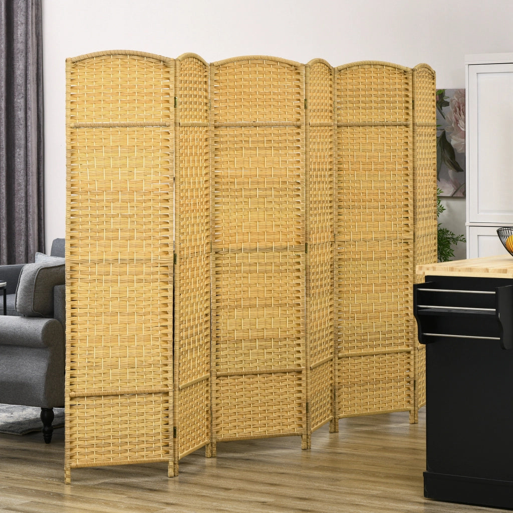 Tavolo pieghevole ¨C Minimal ¨C legno naturale, 6 pannelli, intreccio