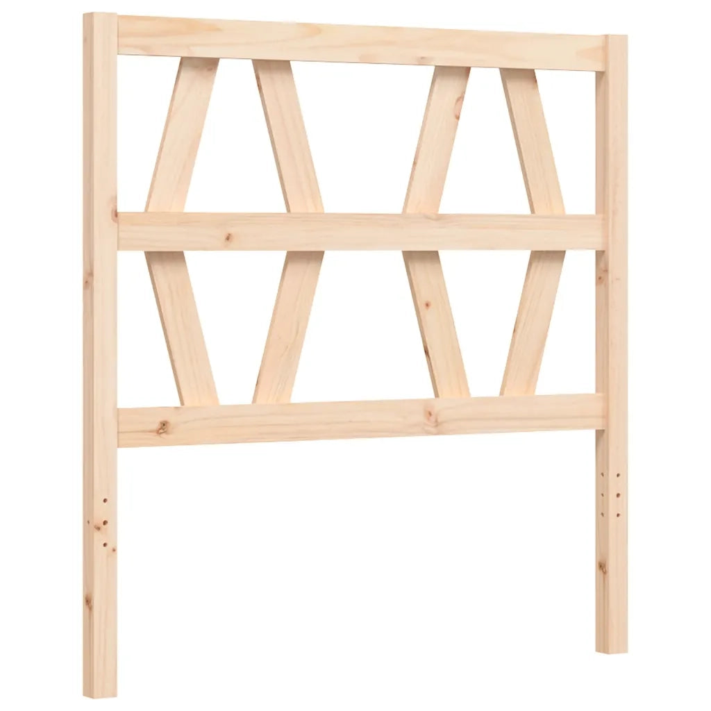 Giroletto con Testiera Single-Struttura Letto in Legno Massello 389542
