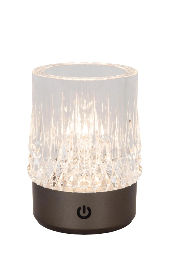 Lampada da tavolo LILI LED ricaricabile cristallo Lucide