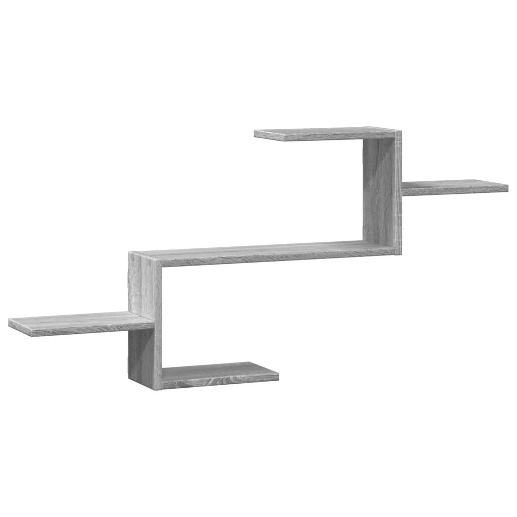 Mensola a Muro | Mensola a parete Grigio Sonoma 104x15x49 cm Legno Multistrato