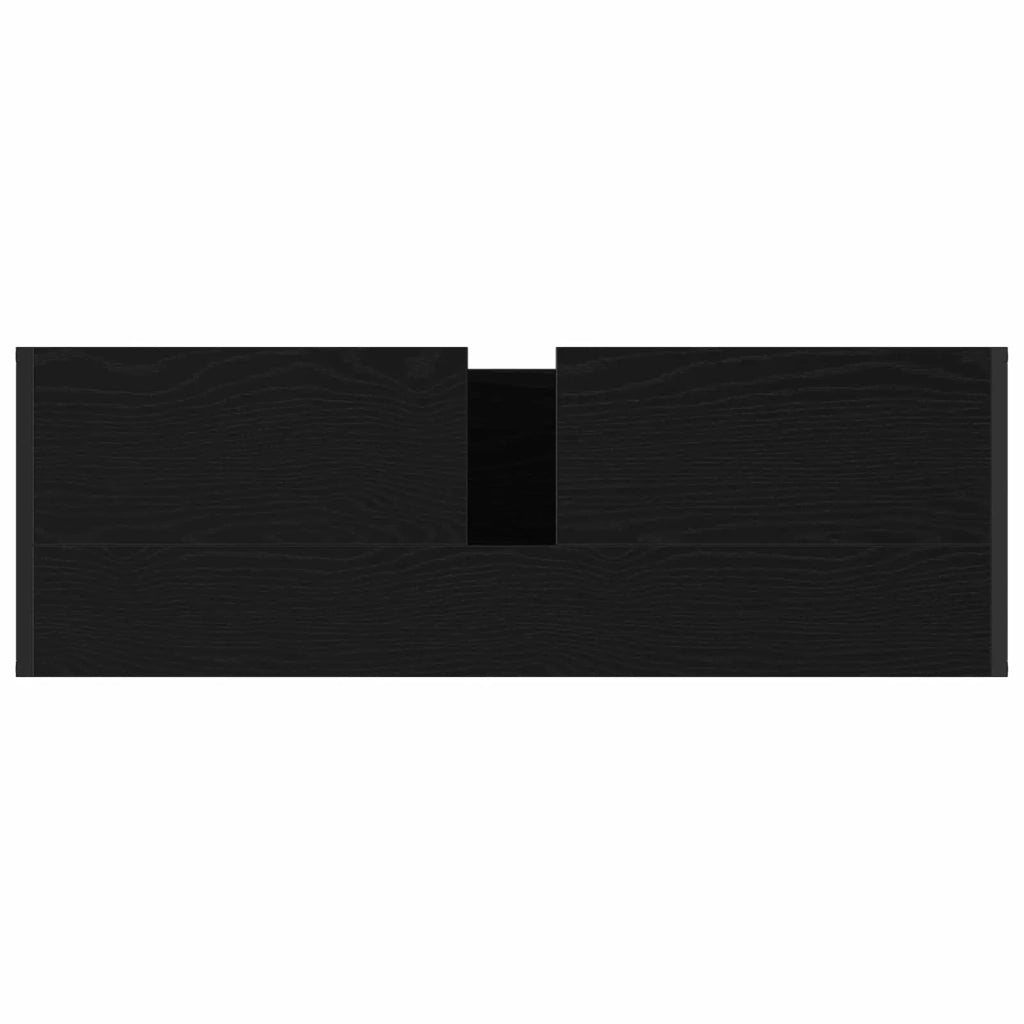 Mobile da Bagno Rovere Nero 90 x 30 x 60 cm Legno multistrato