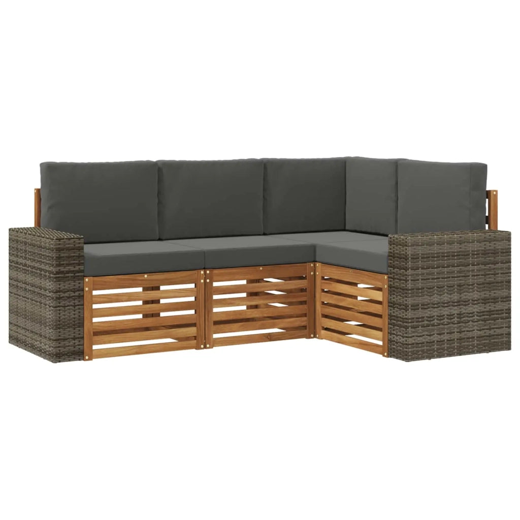 Set di divani da esterno 4 pz Poliestere 3384308