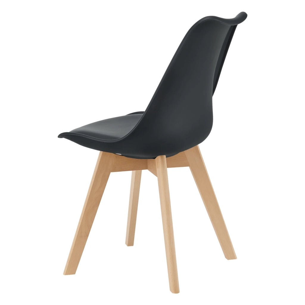 Set di 6 sedie da pranzo in similpelle color faggio nero 03_0006782