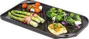 Piatto grill a terra, teglia per grigliare per BBQ, angolare nero