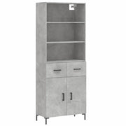 Credenza | Madia | Buffet da pranzo | Armadio da pranzo Grigio Cemento 69,5x34x180 cm in Legno Multistrato