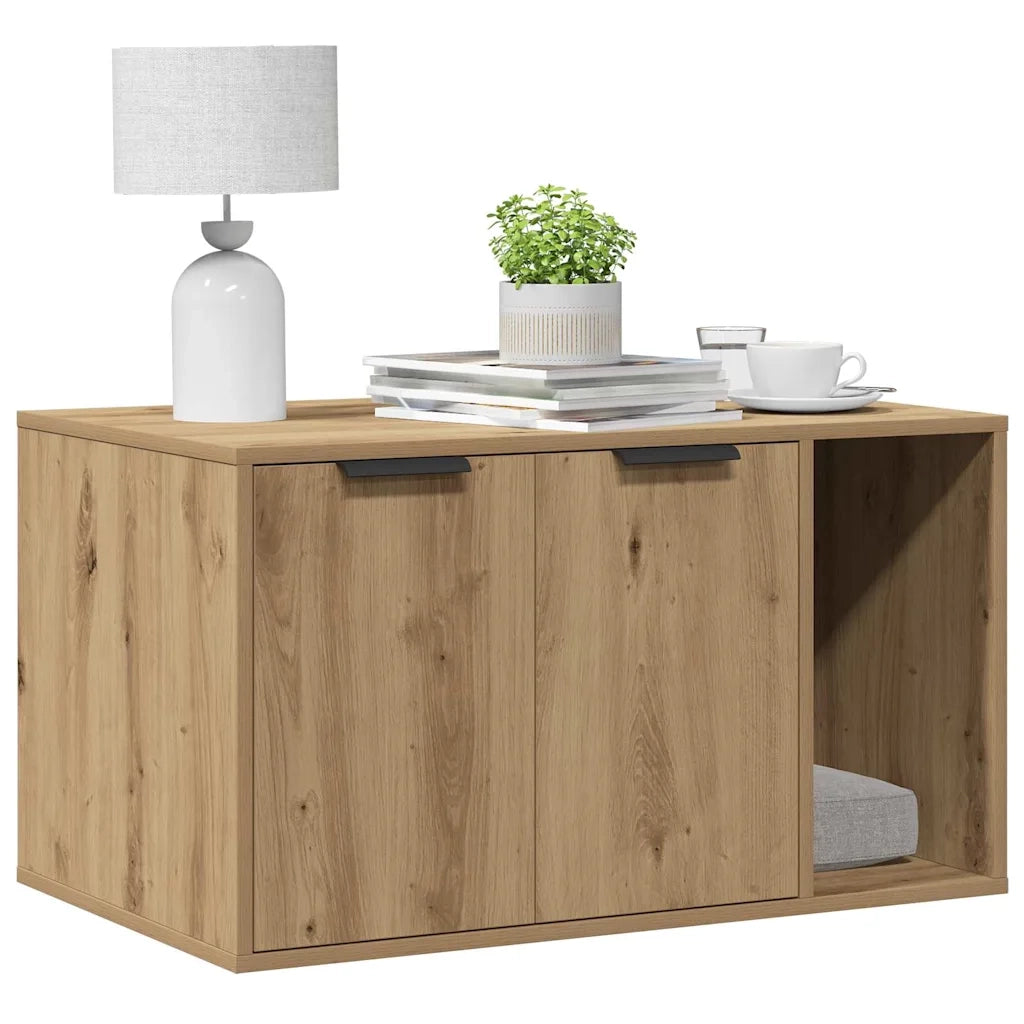 Recinto Lettiera Rovere Artigianale 80x50x45 cm in Truciolato 857741