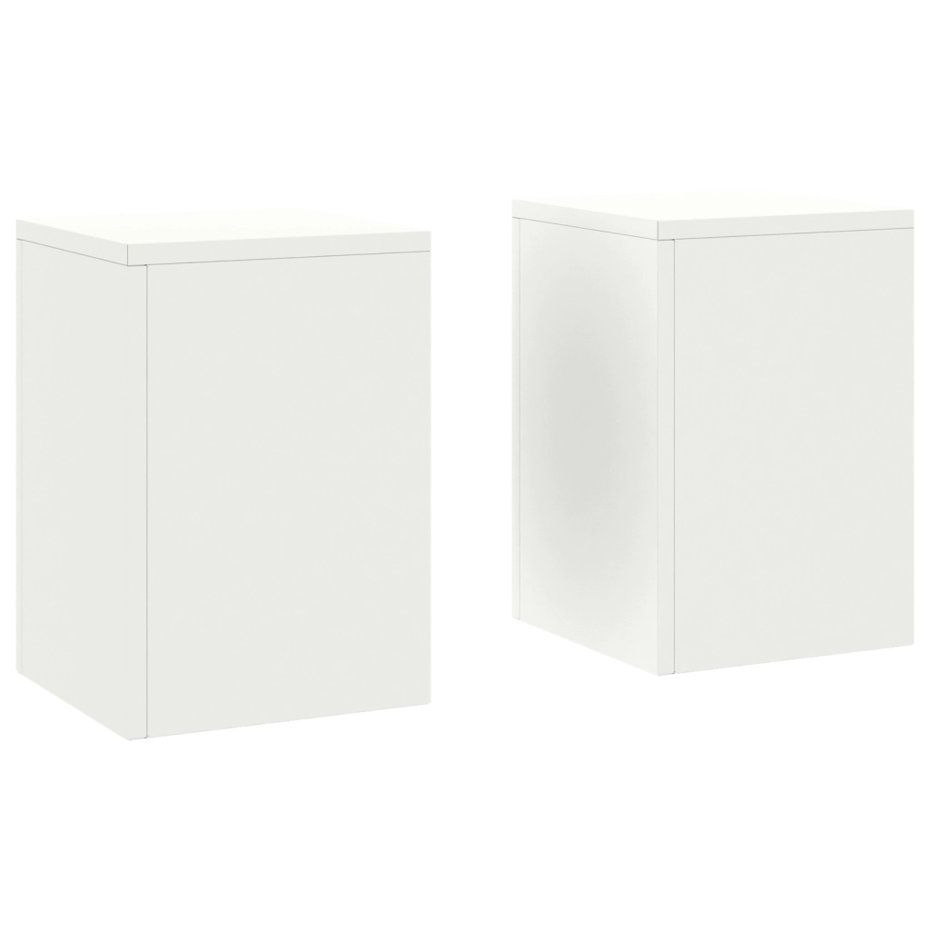 Supporti per Piante da Esterno Pillar 2 pcs Bianco 24x24x35 cm Acciaio