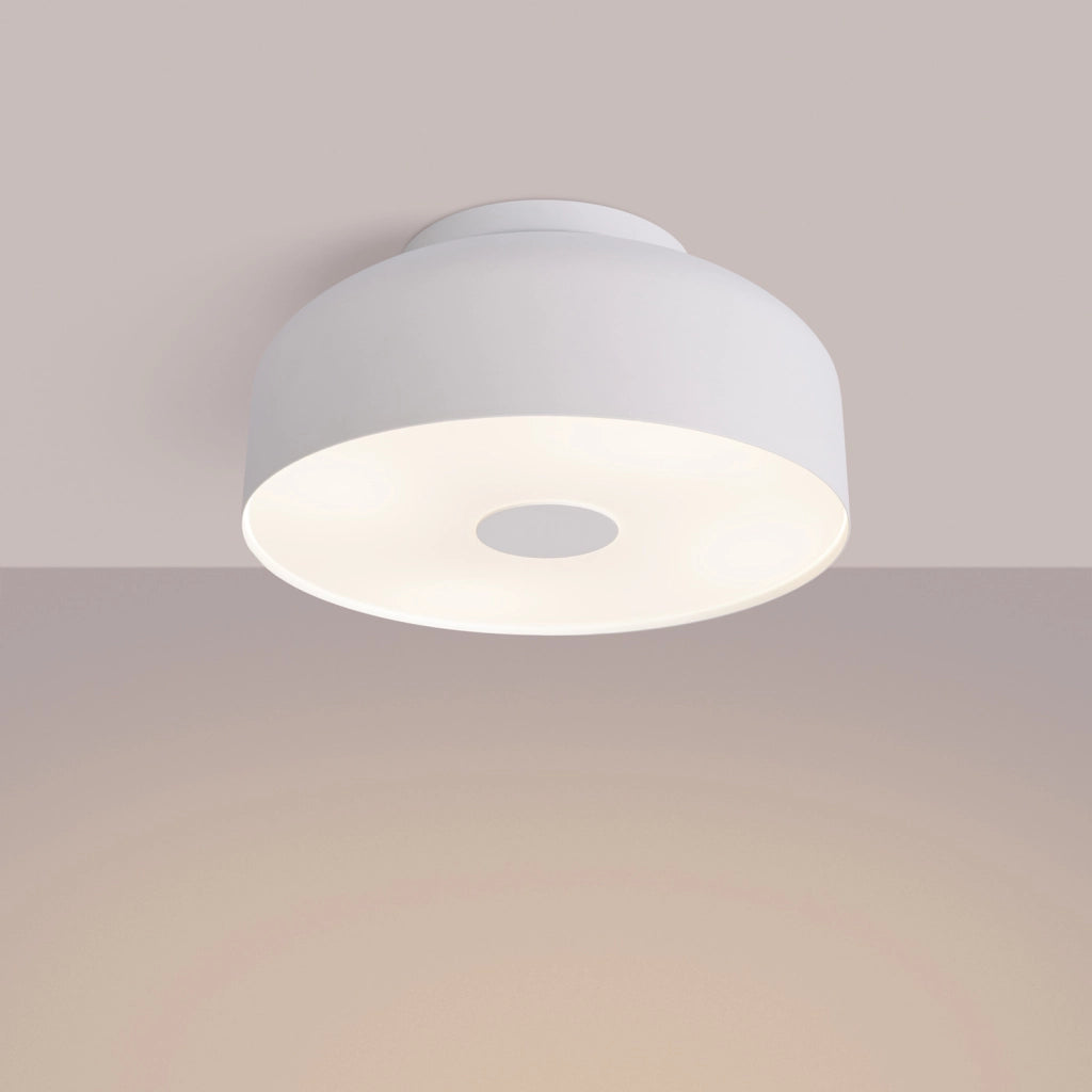Plafoniera soffitto moderna bianca Ø30cm 4xE27 TEKNAR