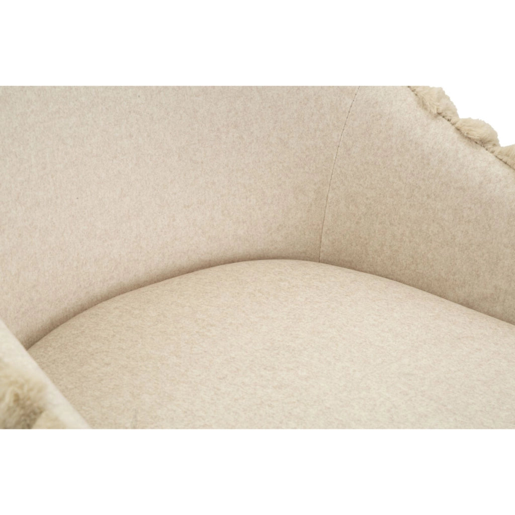 Set di 2 Sgabelli Alti VKH881, Beige, Poliestere, 52x46x111 cm