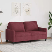 Divano a 2 Posti Rosso Vino 140 cm in Tessuto 359169