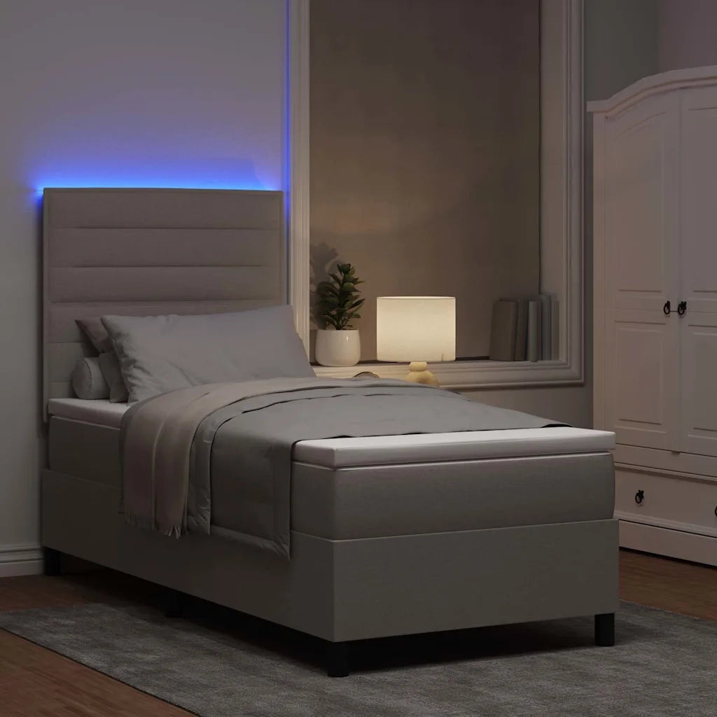 Letto a molle con materasso con led Talpa 90 x 190 cm Tessuto 3342757