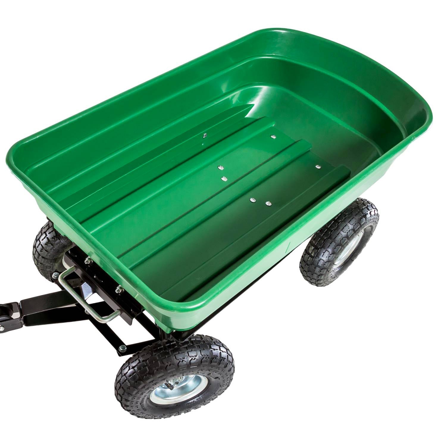 Carrello da Giardino Ribaltabile 4 Ruote 75 litri Ranieri Verde