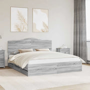 Struttura del letto con cassetto Grigio Sonoma 200 x 200 cm