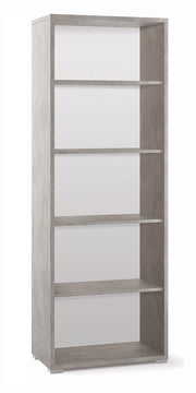 Mobile Libreria 4 ripiani H199 L71 P41 colore Cemento Db371k Sarmog