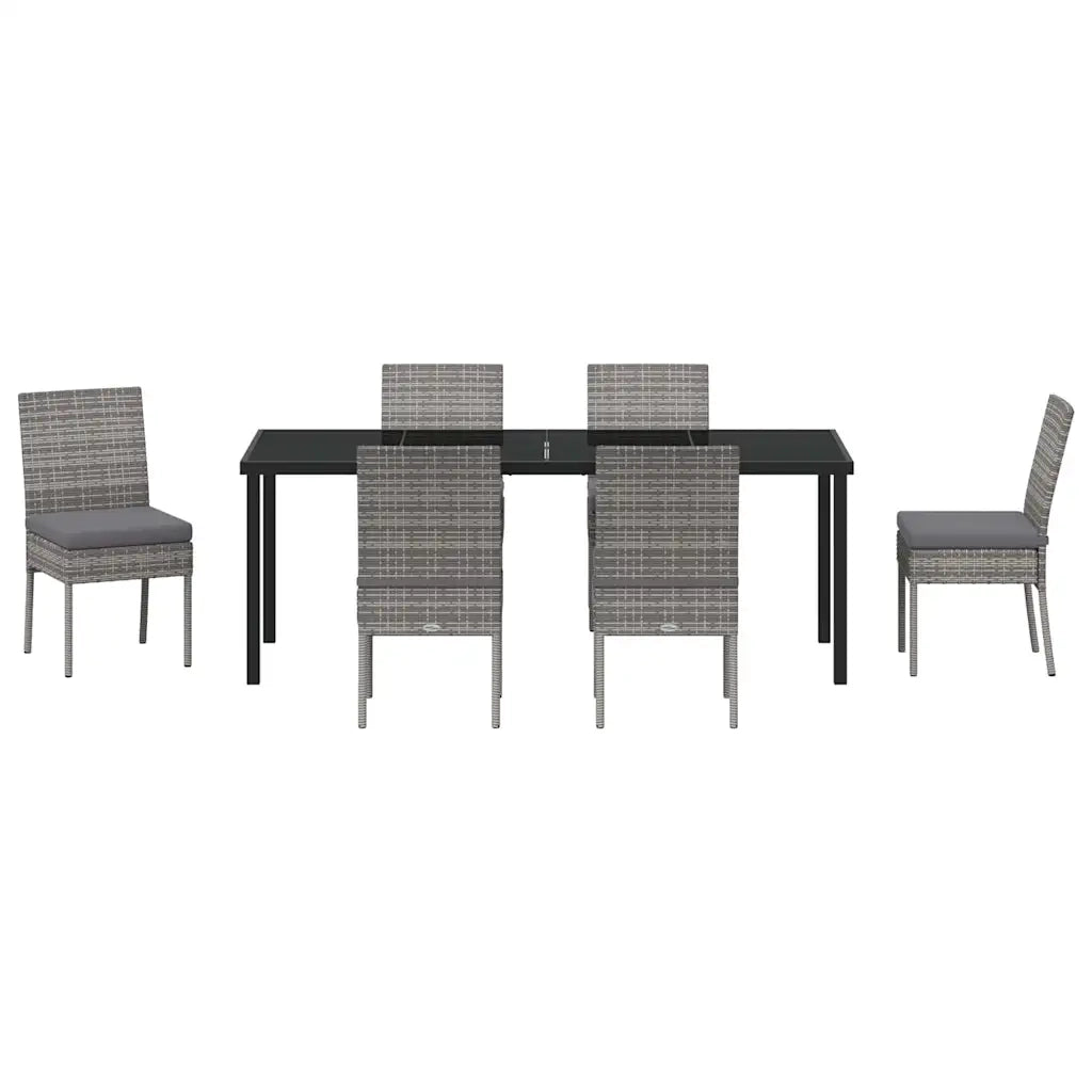 Set da Pranzo per Giardino 7 pcs Grigio 3379217