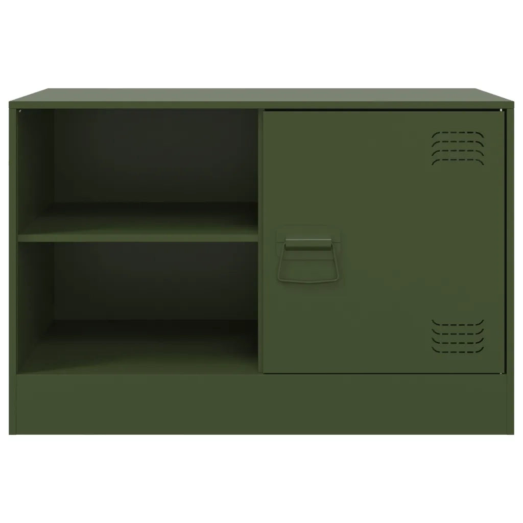 Mobile TV | Armadietto TV | Mobile Porta TV Verde Oliva 67x39x44 cm in Acciaio