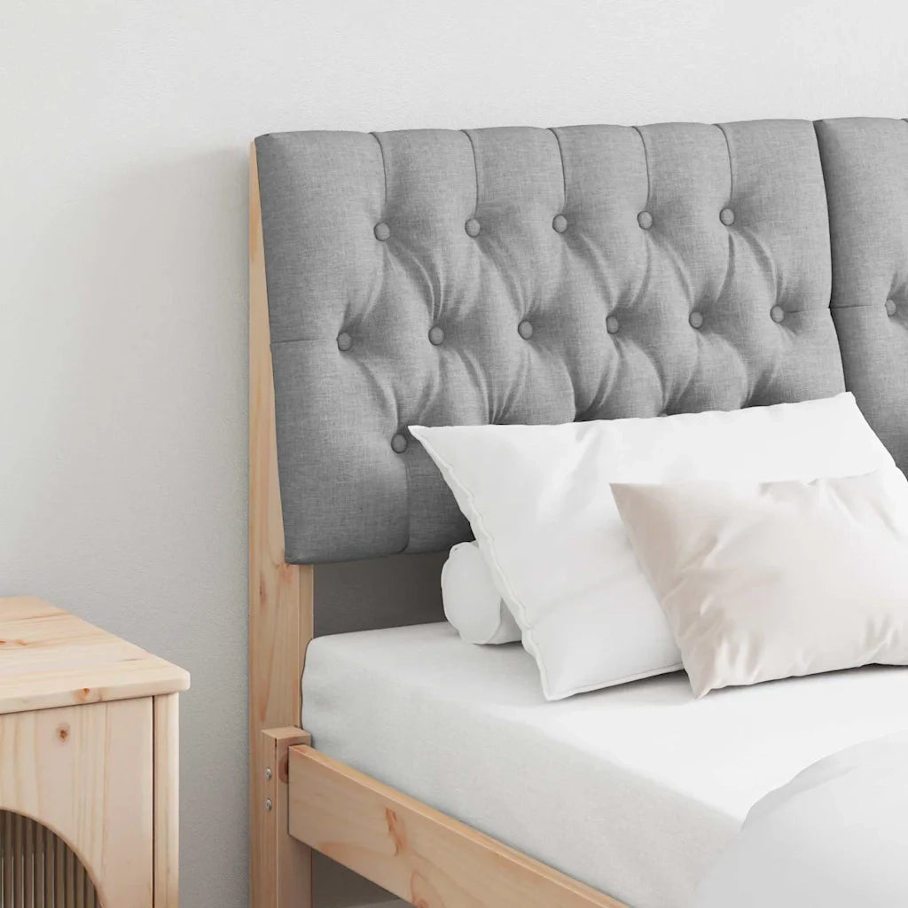 Testiera imbottita Grigio chiaro 140 cm Pino massello