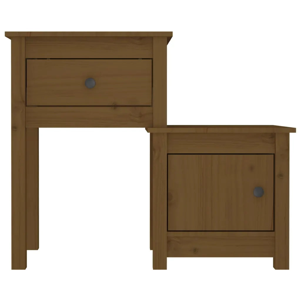 Comodino ambra 79,5x38x65,5 cm in Legno Massello di Pino 814545
