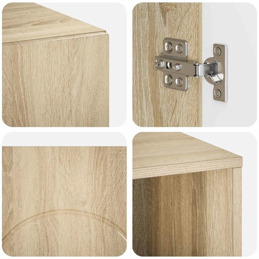Set mobili da bagno 3 pz Rovere Sonoma Legno ingegnerizzato 3433057