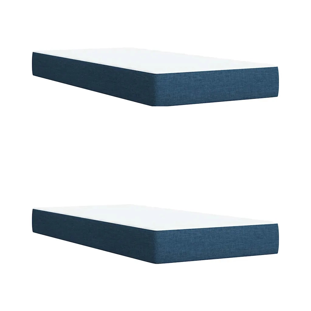 Giroletto a Molle con Materasso Blu 200x200 cm in Tessuto 3290601