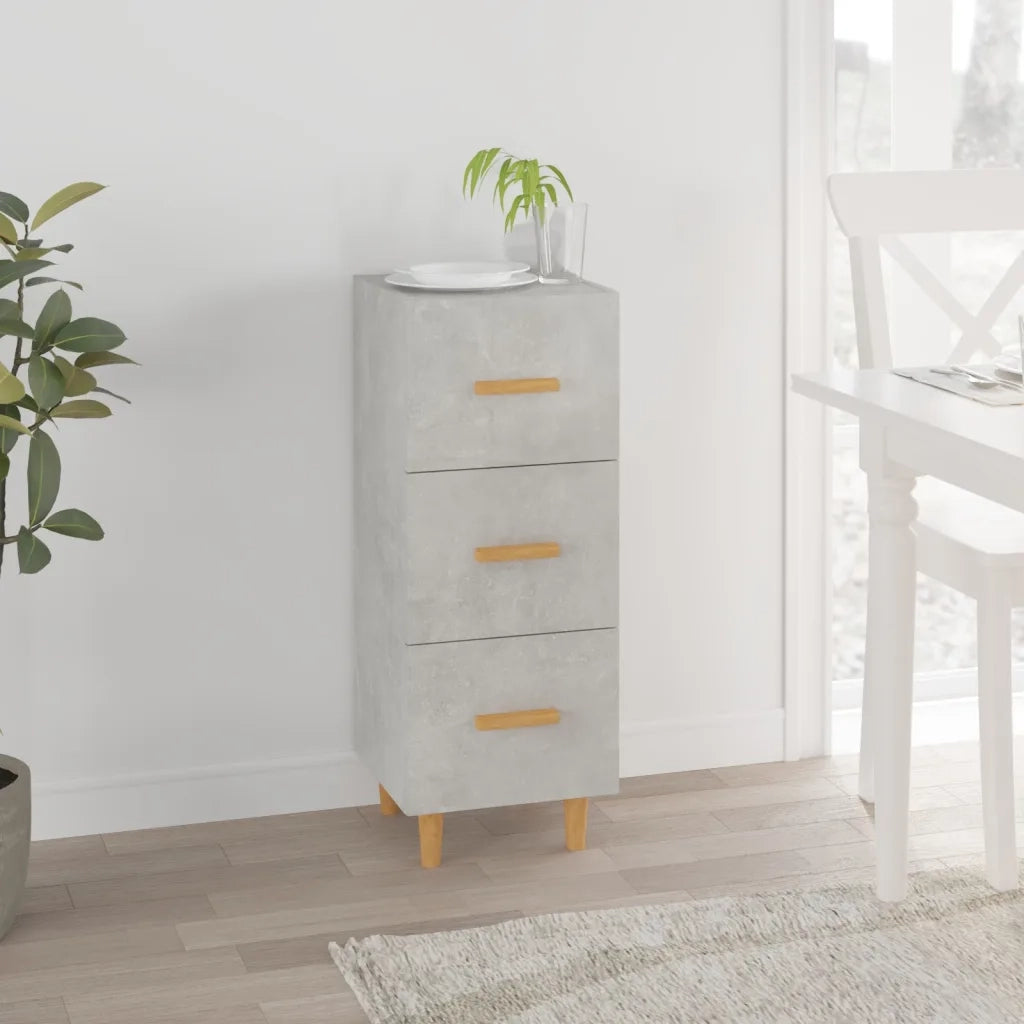 Credenza Grigio Cemento 34,5x34x90 cm in Legno Multistrato cod mxl 26770