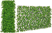 Pianta Finta da Esterno ed Interno, Pianta Artificiale per Decorazione Festa e Matrimonio da Salotto, Balcone e Giardino, Siepe Artificiale ed Estensibile (Vimini di eucalipto verde)