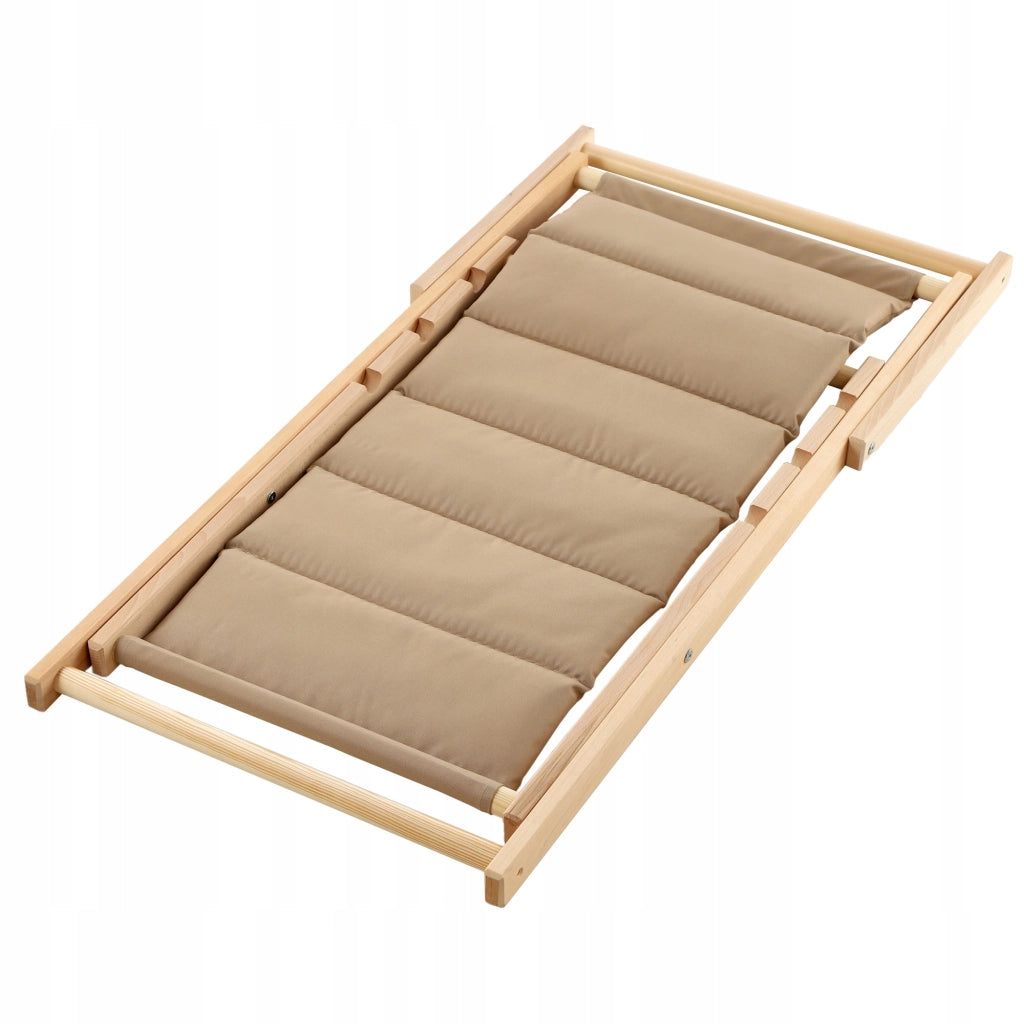 KADAX Sedia a sdraio da giardino/spiaggia in legno pieghevole con cuscino, lucidatura di alta qualità