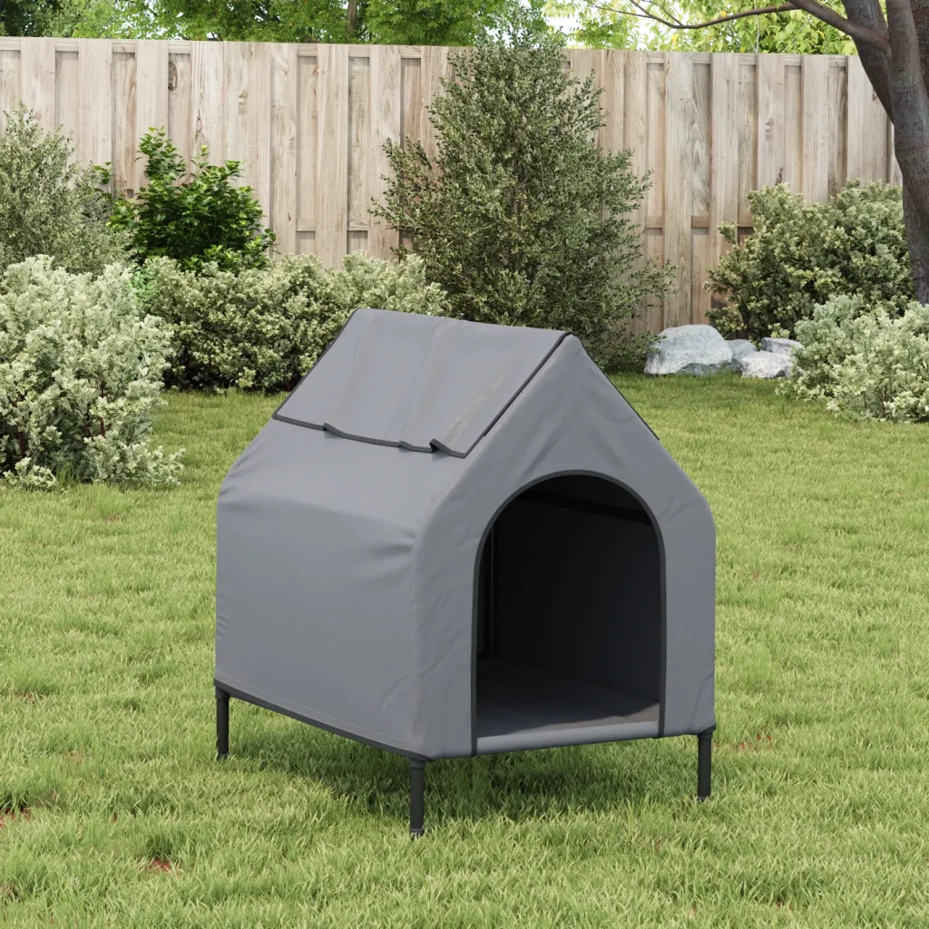 Cuccia per Cani Grigio Chiaro in Tessuto Oxford e Acciaio CFW2178266