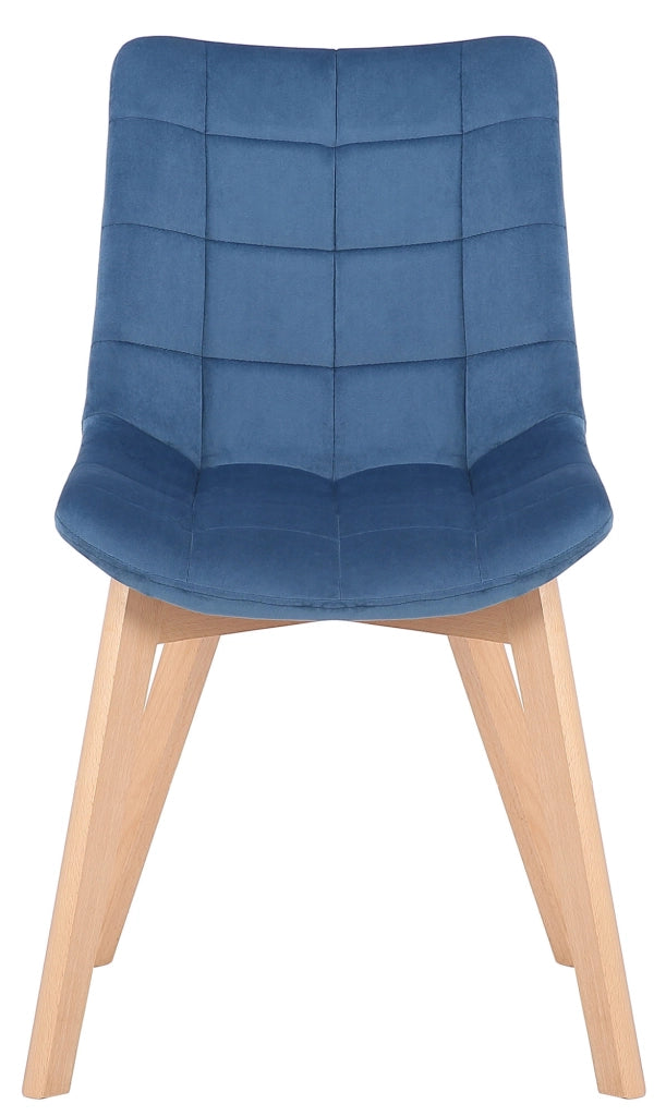 Set di 2 sedie da pranzo in velluto Passaic blu