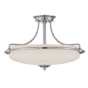 Lampada A Soffitto Contemporanea Griffin Metallo Nichel Antico 4 Luci E27