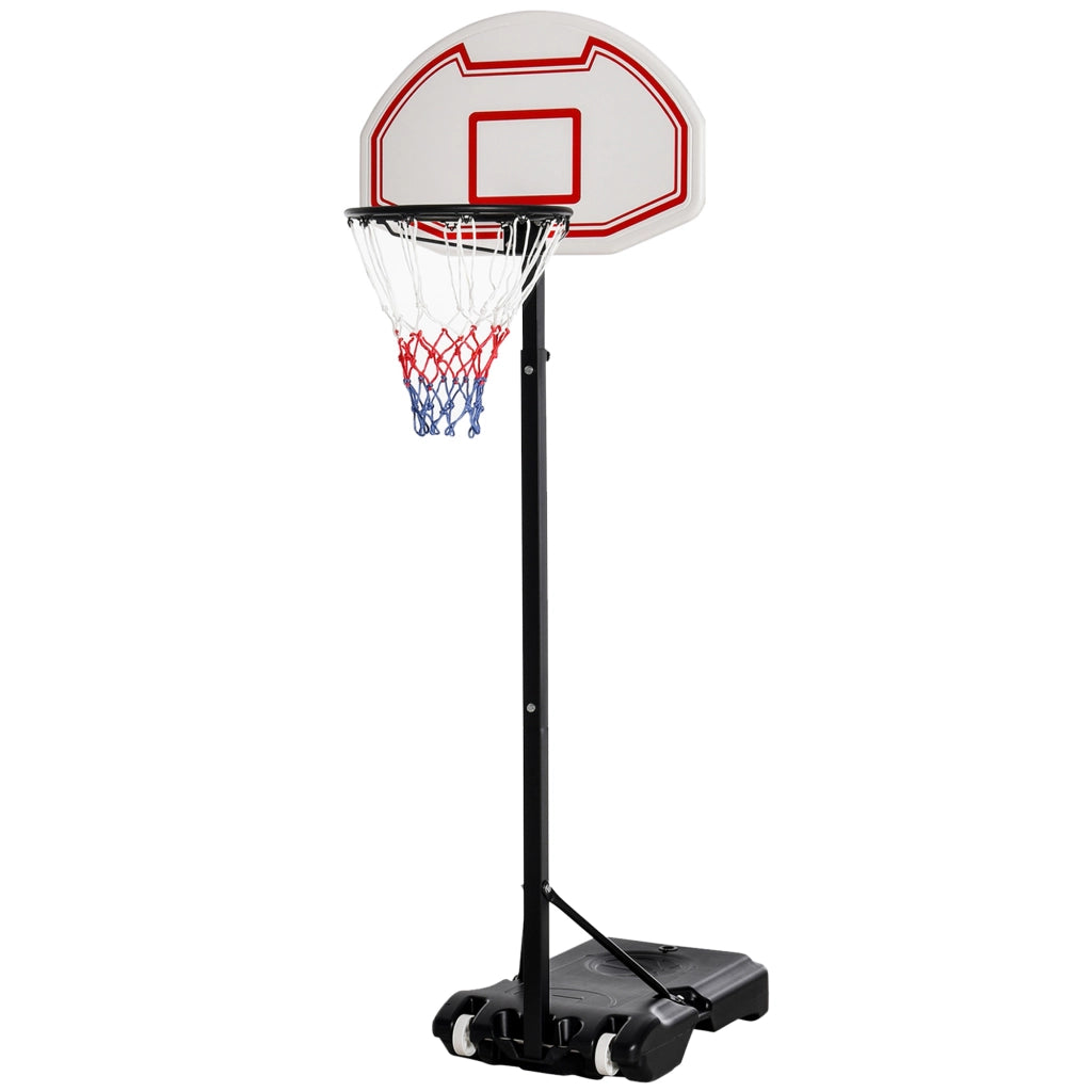 Canestro da Basket Regolabile in Altezza 155-210 cm con Ruote ¨C zephmum ¨C PE e Acciaio