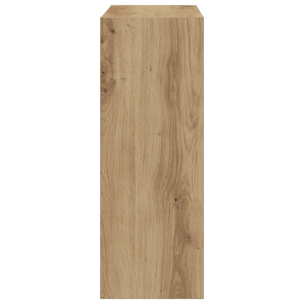 Mobile per scarpe in rovere artigianale 60x21x57 cm in legno ingegnerizzato