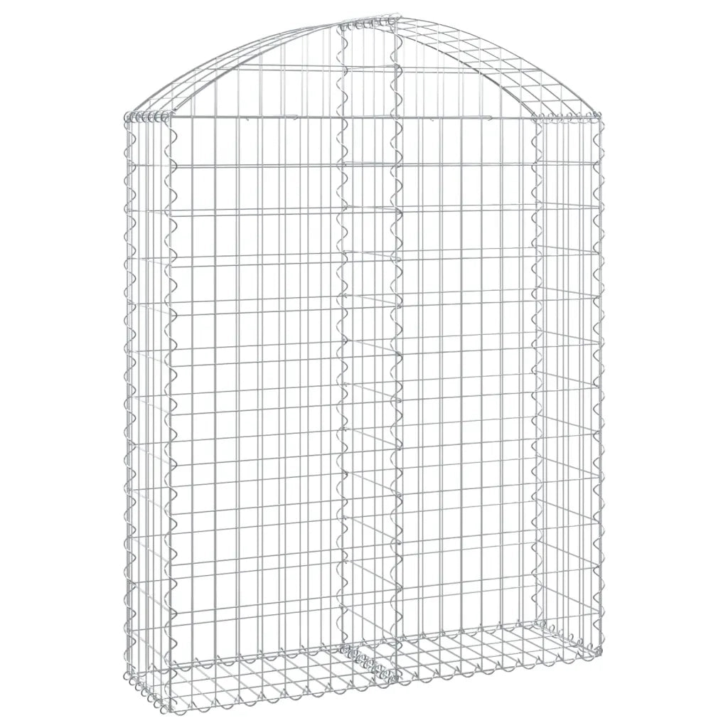 Cesto Gabbione ad Arco 100x30x120/140 cm Ferro Zincato 153426