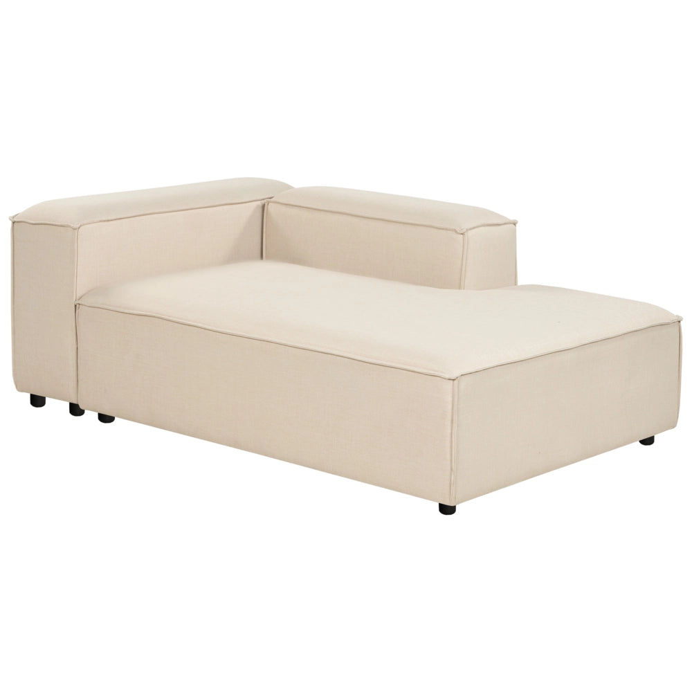 Divano modulare tessuto beige 3 posti a sinistra Gambe nere con gambe nere Soggiorno moderno