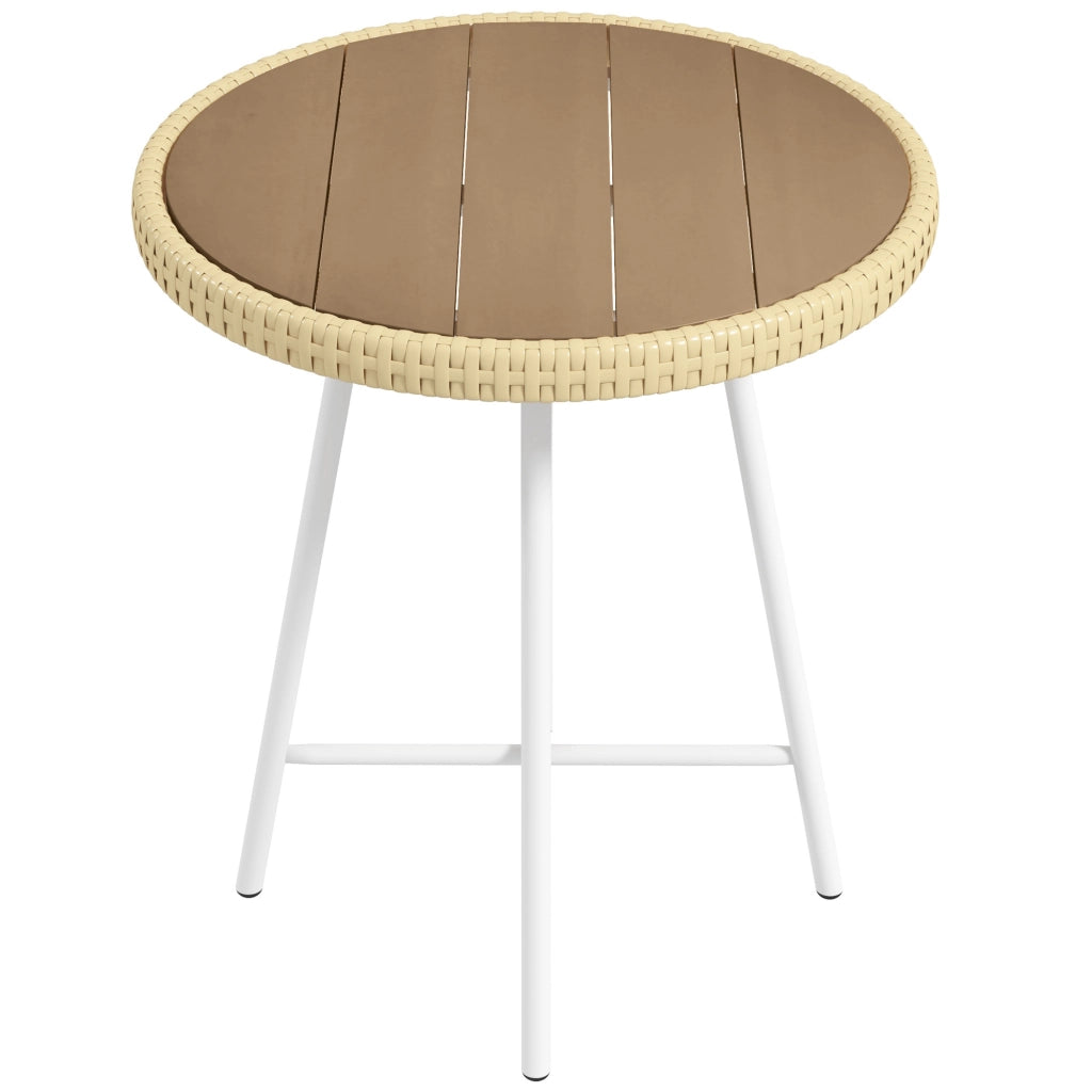 Tavolino da caff¨¨ in rattan sintetico ¨C zephmum ¨C naturale 50x50x55 cm