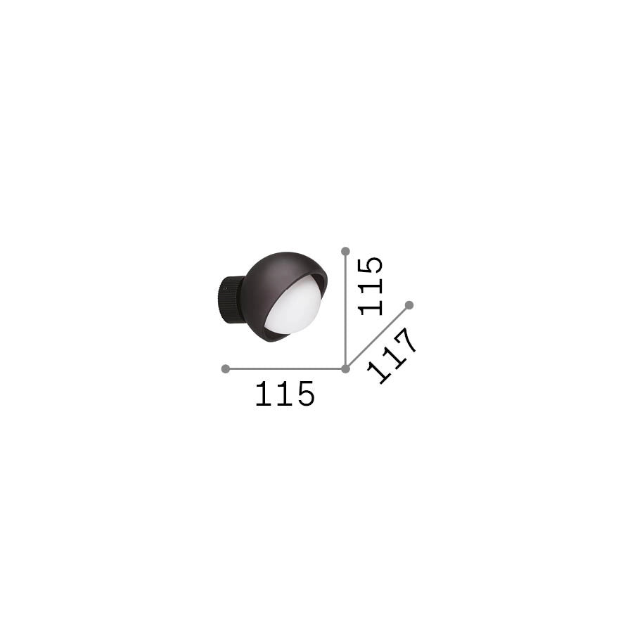 Applique Bloom 1 Luce G9 Nero
