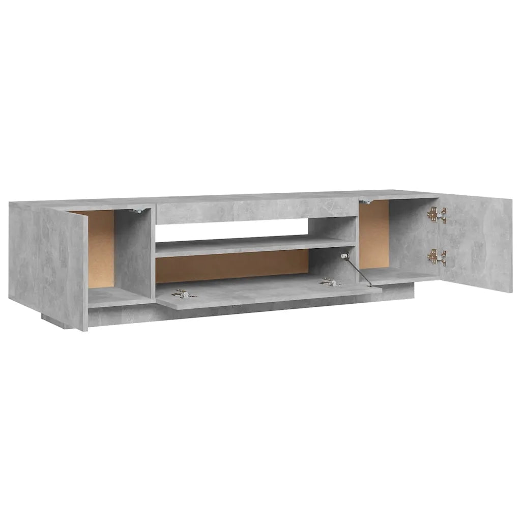 Mobile Porta TV con Luci LED Grigio Cemento 160x35x40 cm 804431