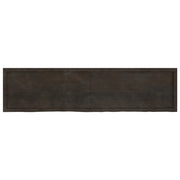 Piano Tavolo | Superficie Tavolo | Piano Scrivania Marrone 200x50x(2-6) cm Rovere Massello Trattato