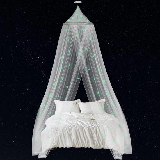 Ombrellone per bambino con baldacchino a stelle - Rete antizanzare - Letto per bambini